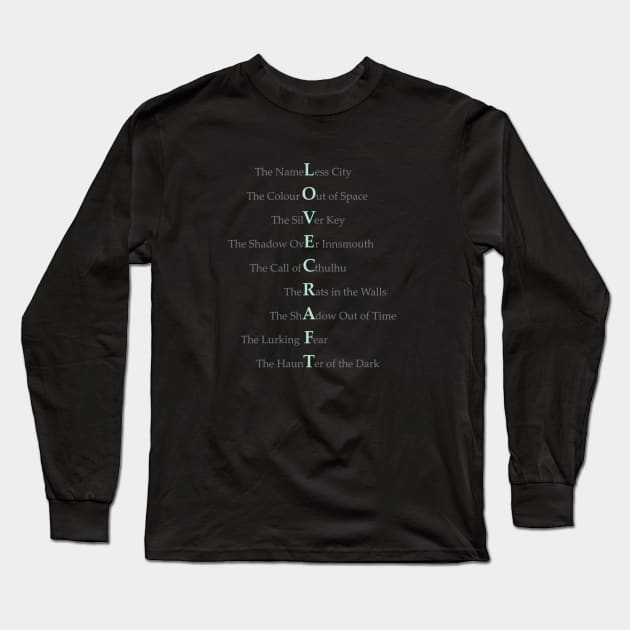 Lovecraft's Works Long Sleeve T-Shirt by Desperado902